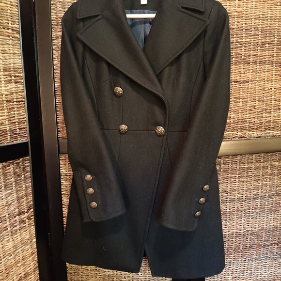 DKNY Chic & Tailored Black Wool Peacoat 2 - Picture 3 of 15
